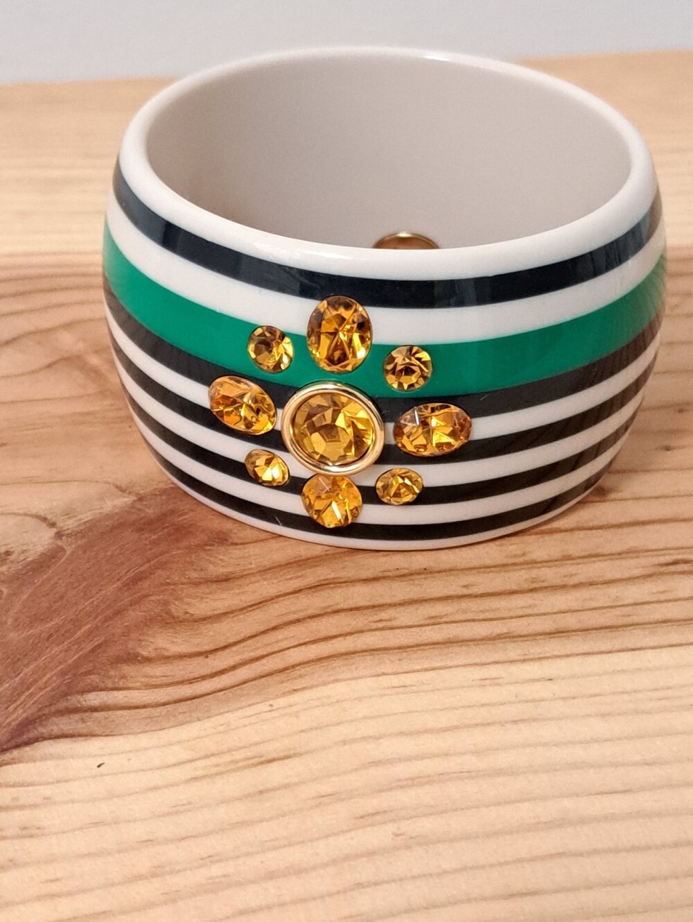 Juicy Couture Blue, Green and White Stripe Bangle EUC - Picture 7 of 9